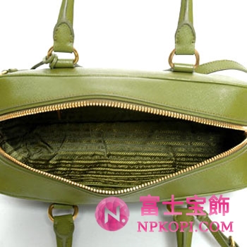 プラダ（PRADA）SAFFIANO LUX　レディース2wayハンドバッグ　グラスグリーン　BL0758-NZV-77G 